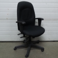 Black High Back Rolling Task Chair w Arms